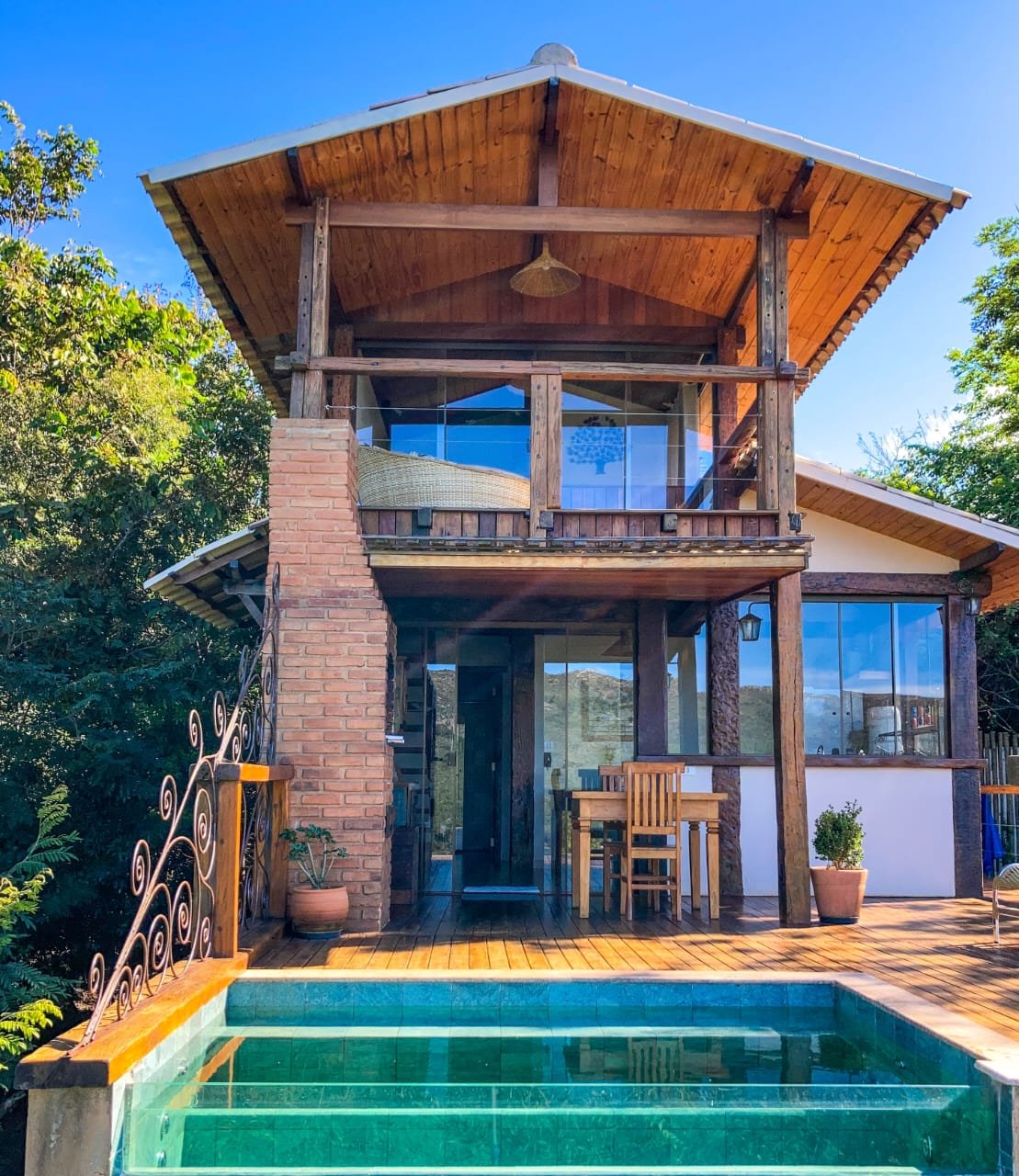Piscina privativa do Chalé Monjolo
