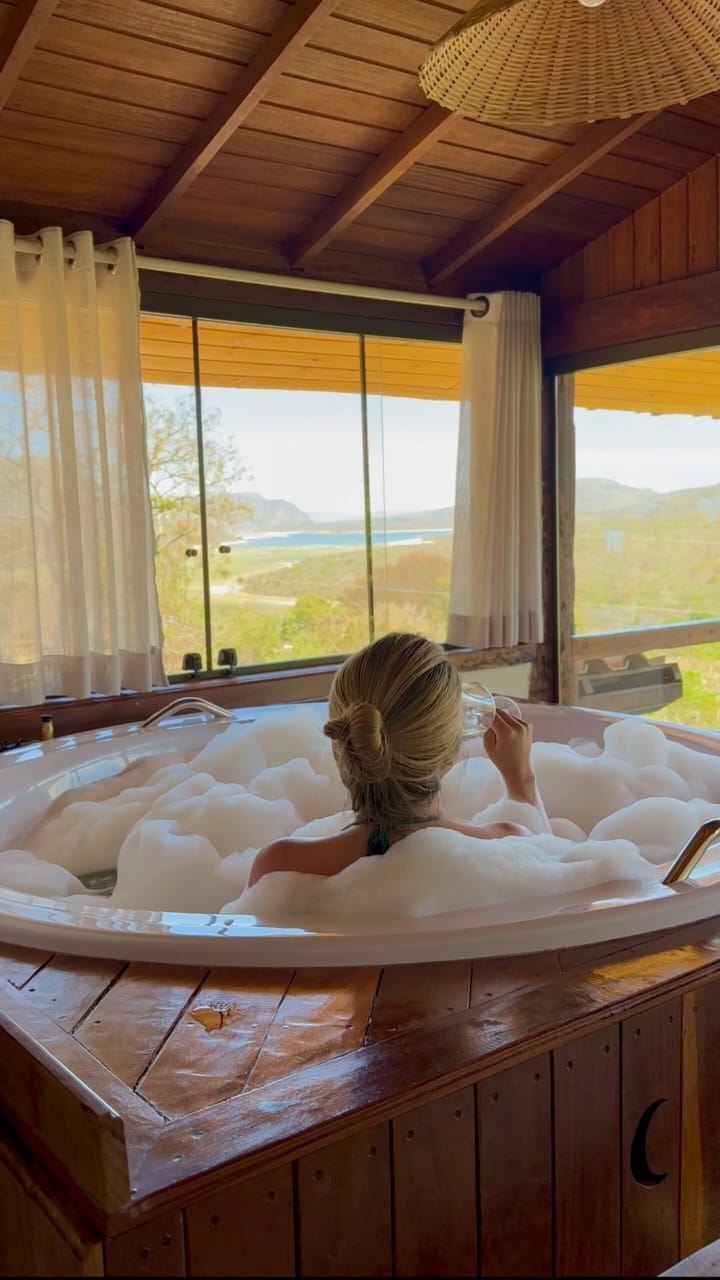 Banheira externa relaxante